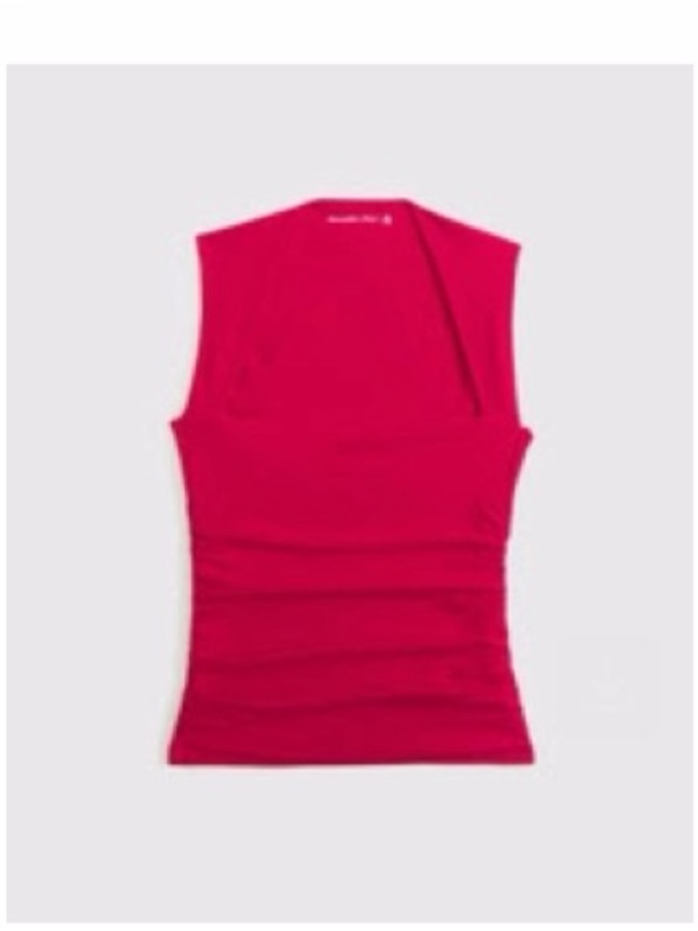 Abercrombie & Fitch The Ava Women's Bright Pink Red Ribbed Top